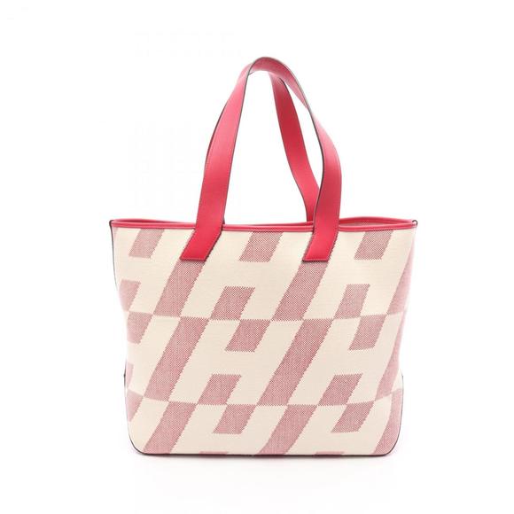 Hermes Hermès H Ambié GM Tote Bag, Canvas Toile H, Swift Leather, Women's, Iv... - Picture 1 of 15